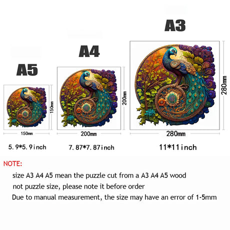 Peacock Wooden Jigsaw Puzzle