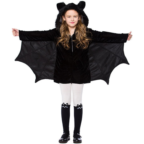 Vampire Bat Costumes Hooded Jumpsuit Adults and Kids