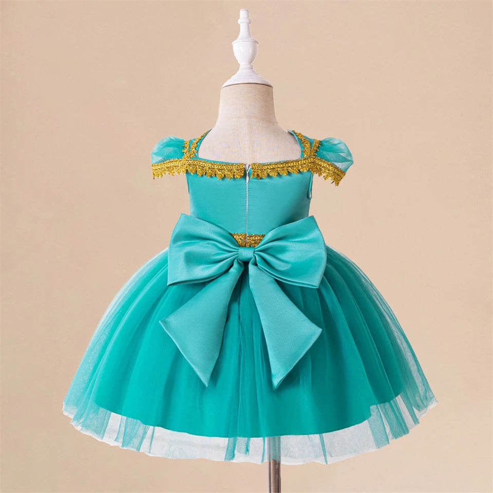 Toddler Princess Alice Belle Jasmine Mermaid Dress Baby Halloween Cosplay Costume