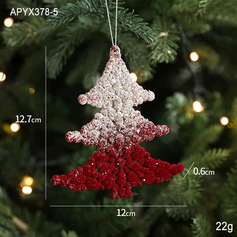 Christmas Snow Kissed Hanging Ornaments Ballet Girl Elk Swan