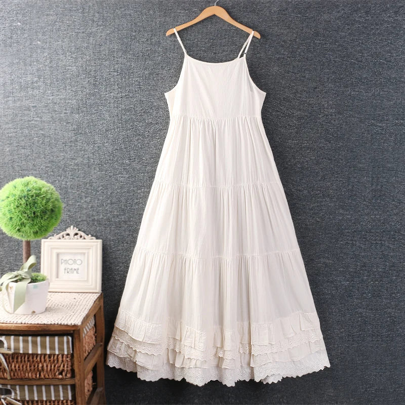 Tilly's Embroidered White Cotton Summer Dress