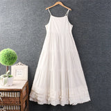 Tilly's Embroidered White Cotton Summer Dress