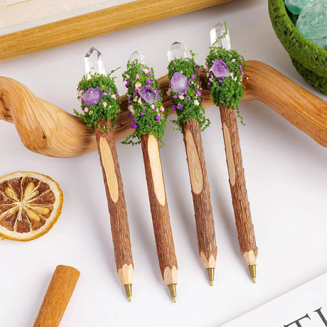 Woodland Magic Natural Crystal Stone Pen