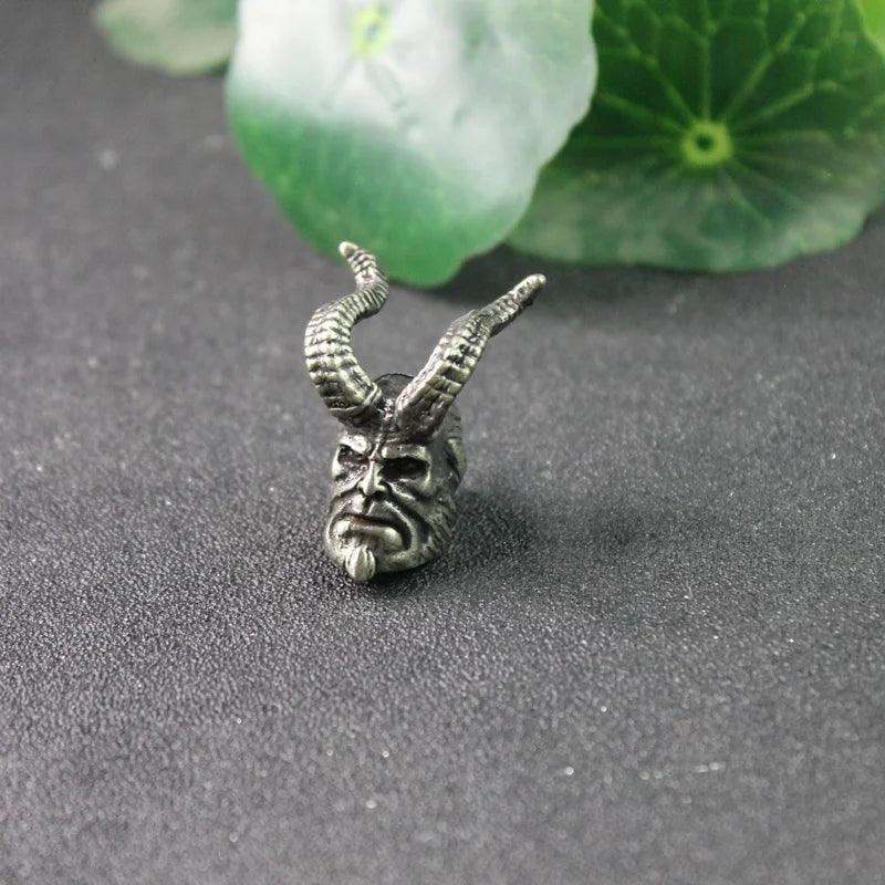 Horn Hellboy Brass Paracord Beads Lanyard Dreadlock Beard Bead