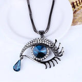 Blue Eye Tear Drop Necklace