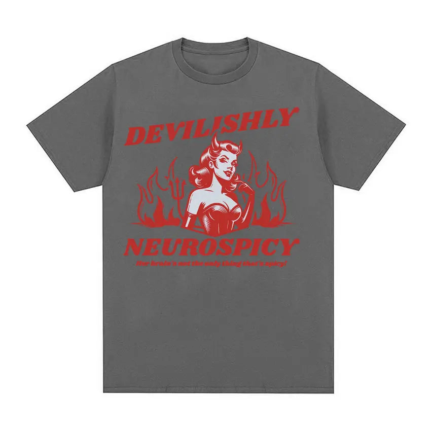 Devilishly Neurospicy Men's 100% Cotton T-shirt