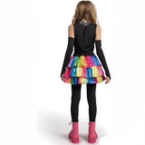 Neon Rainbow Skeleton Costume Tutu Dress Set Halloween Fancy Dress Day of The Dead Carnival Cosplay Party