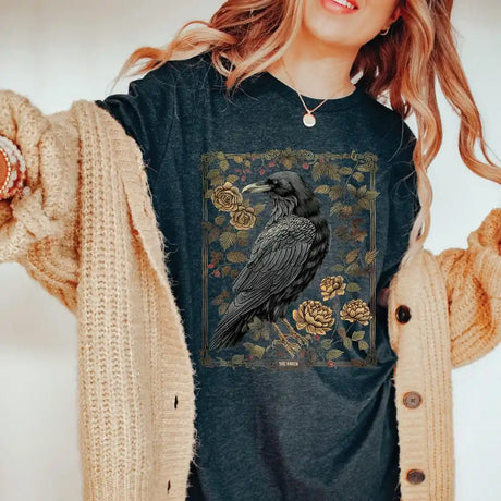 Raven T-Shirts Goblincore Gothic Witchy Dark Academia Tee