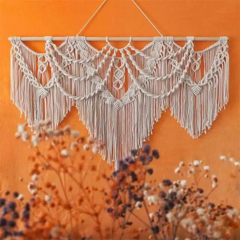Large Macrame Wall Hanging Tapestry Bohemian Style Handwoven Tapestry For Home Decor Living Room Bedroom Background Decoration