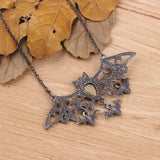 Halloween Bat Pink Crystal Necklaces
