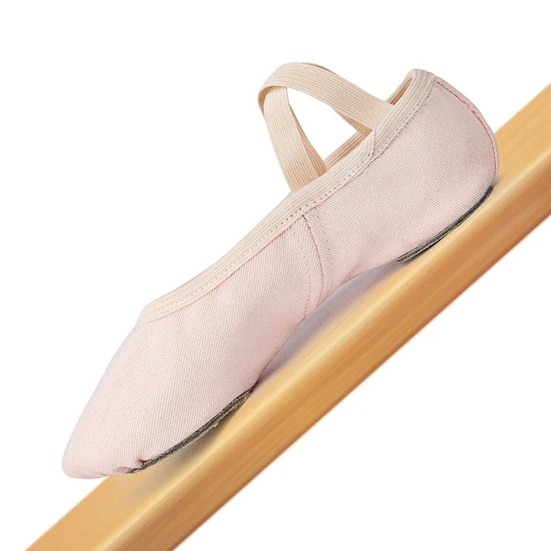 Professional Stretch Ballet Dance Shoes Split Soft Sole Canvas Ballet Slippers