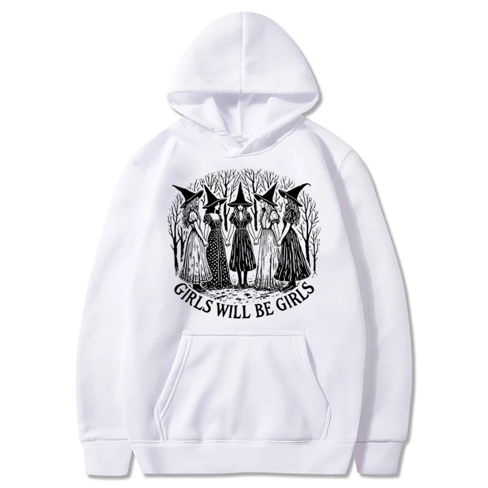 Girls Will Be Girls Witch Sweatshirt Feminist Jumper Pullover