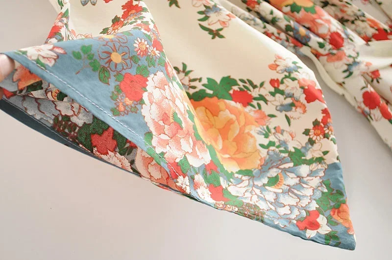 Annie's Floral Print Long Kimono
