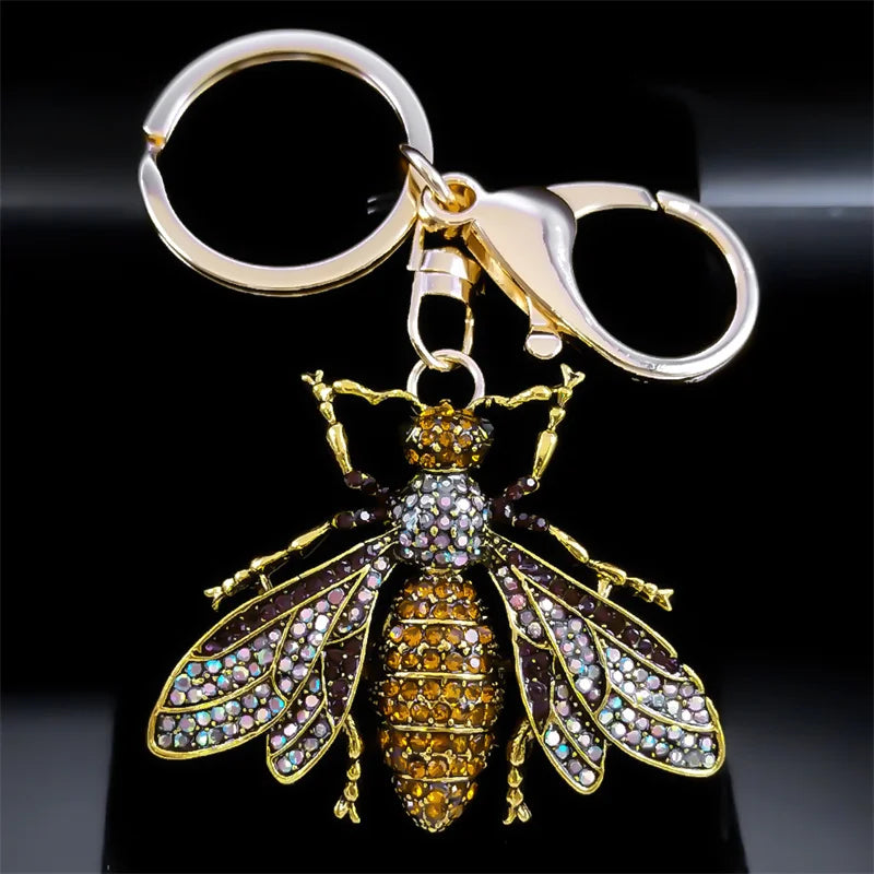 Crystal Bee Keyring