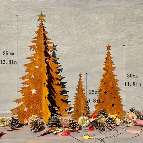 Rustic Vintage Christmas Tree Garden Stakes
