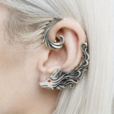 Warg Wolf Ear Cuff Pierced Earring
