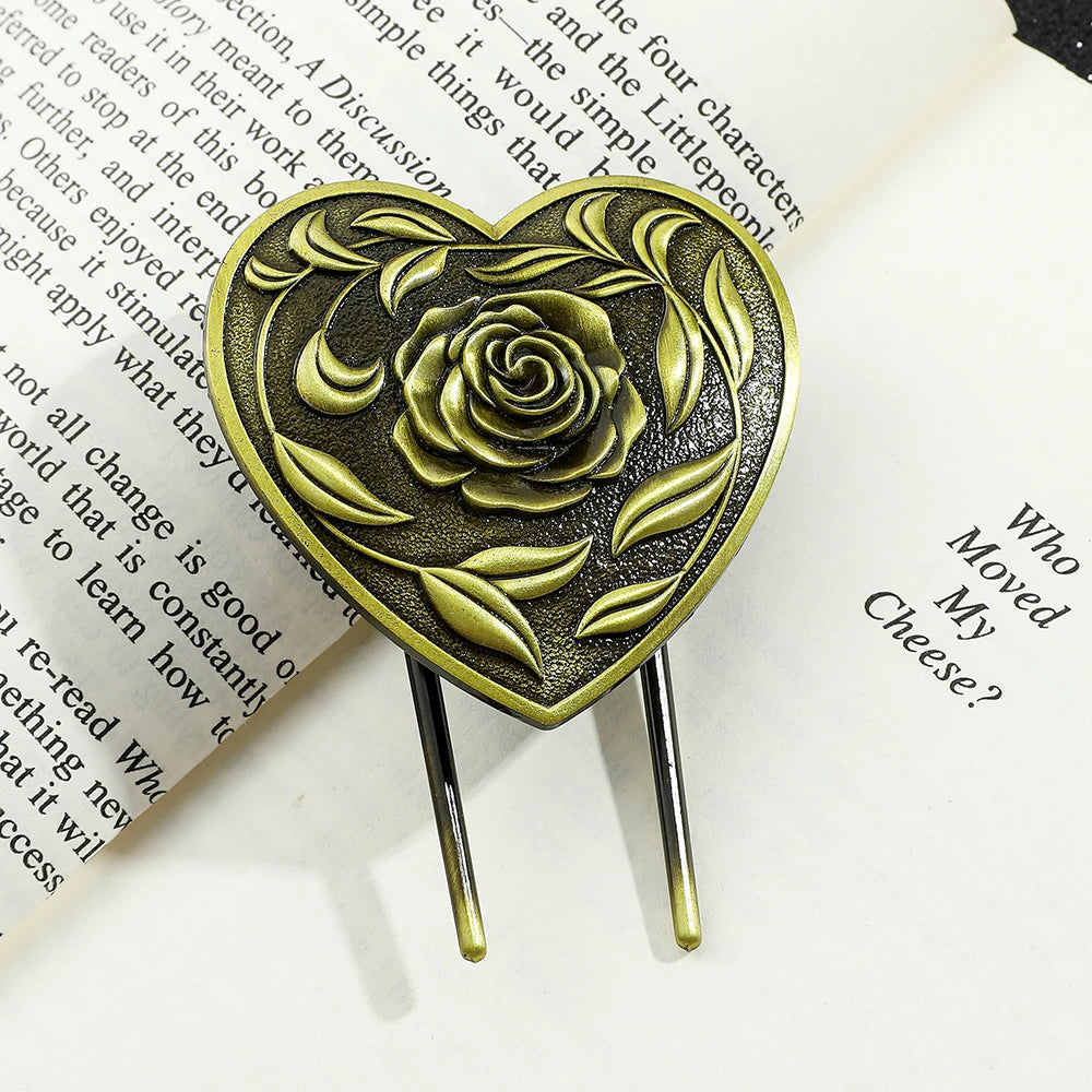 Bronze Metal Book Clips Bee Dragon Rose Sunflower Bookmark