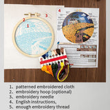 DIY Floral Landscapes Beginner Embroidery Set With Hoop DIY Craft Kits