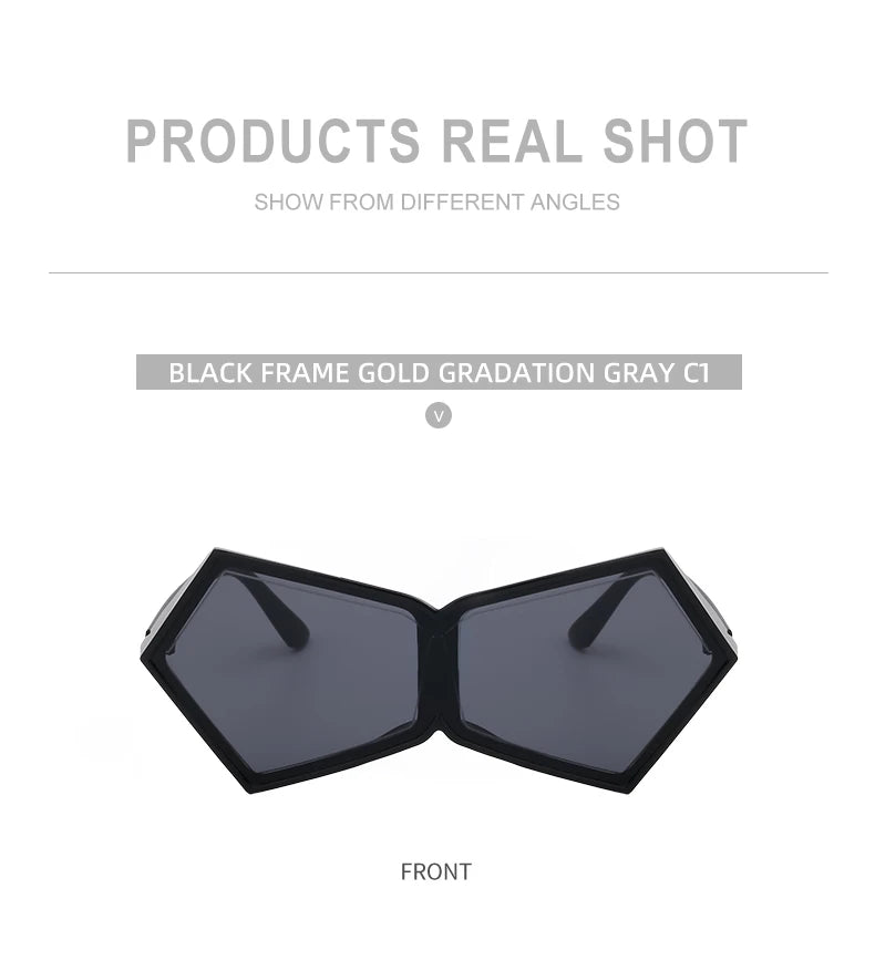 Oversized Futuristic Goggle Sunglasses