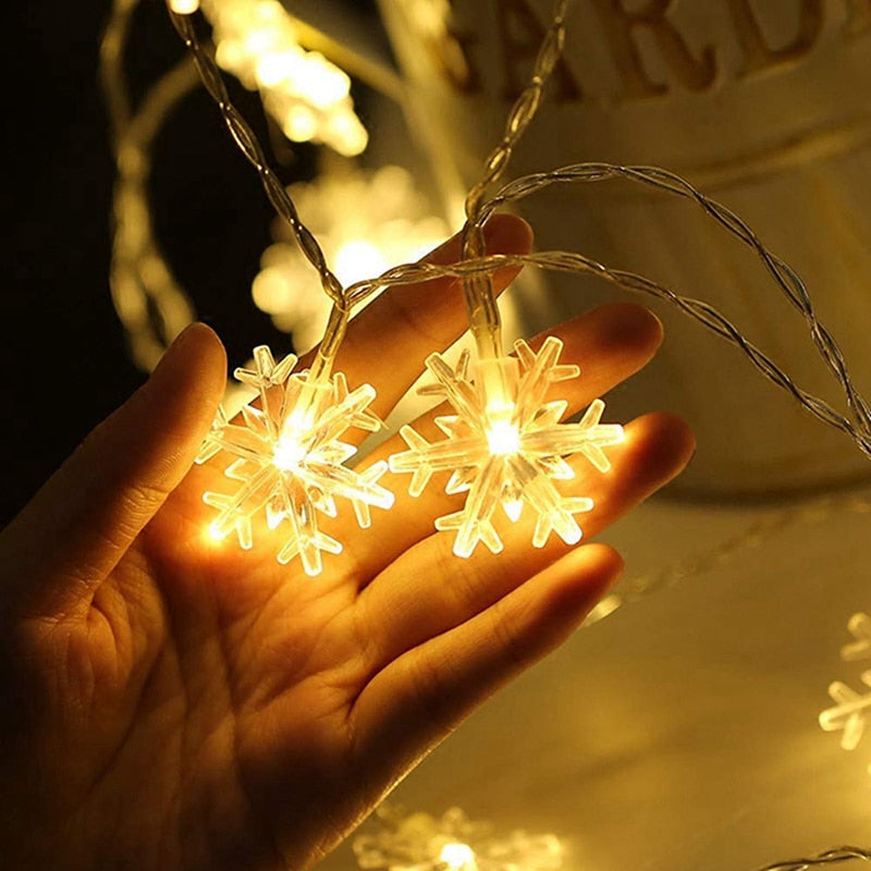 Snowflake Xmas Tree LED String Lights Christmas Decoration