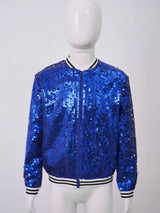 Kids Girls Sequinned Dance Bomber Jackets