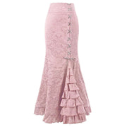 Gothic Long Steampunk Trumpet Skirts