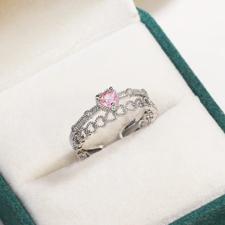Sweet and Dainty Colourful Zircon Rings Gift Idea