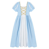 Soft Princess Dress for Girls Kids Halloween Cosplay Belle Cinderella Aurora Melinda Snow White Costume