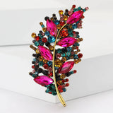 Feather Glass Brooches