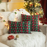 Christmas Plaid Cushion Pillow Covers Plush Pillows for Couch Sofa Living Room Decoration Nordic Home Decor