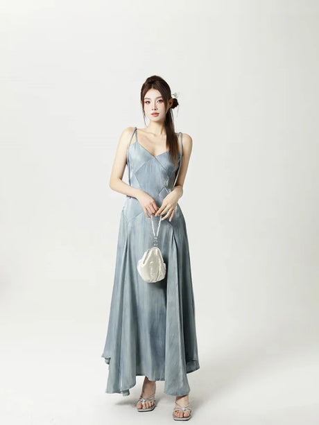 Elowyn's Storm Sea Blue Dress