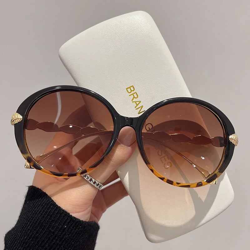 Shania's Round Sunglasses Oversized Vintage Shades