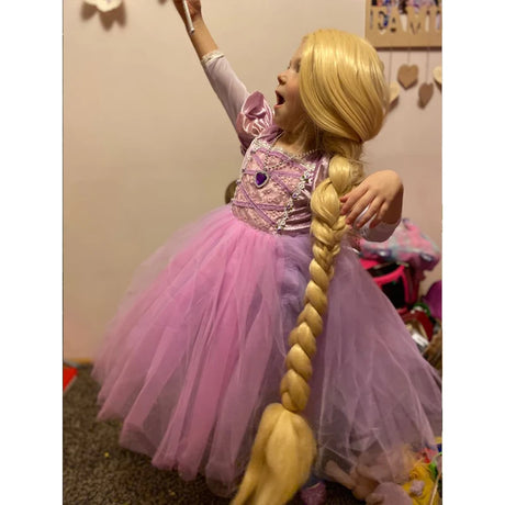 Girl's Princess Wigs Halloween Costumes Rapunzel Disguised Little Mermaid Elsa Aurora Snow White