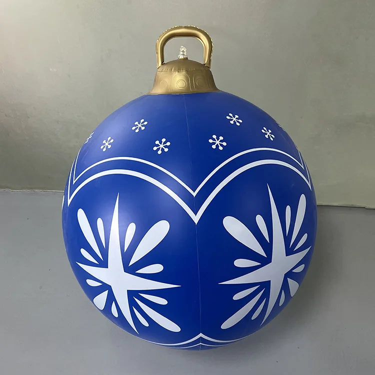 60cm Outdoor Christmas Inflatable Baubles PVC Giant Xmas Balls Decorations Toy Ball