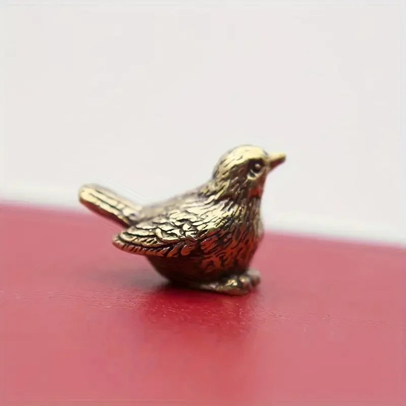 Mini Brass Sparrow Figurine Tea Pet