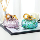 Handmade Blown Glass Pumpkin Ornament Fall & Harvest Thanksgiving Halloween Gift