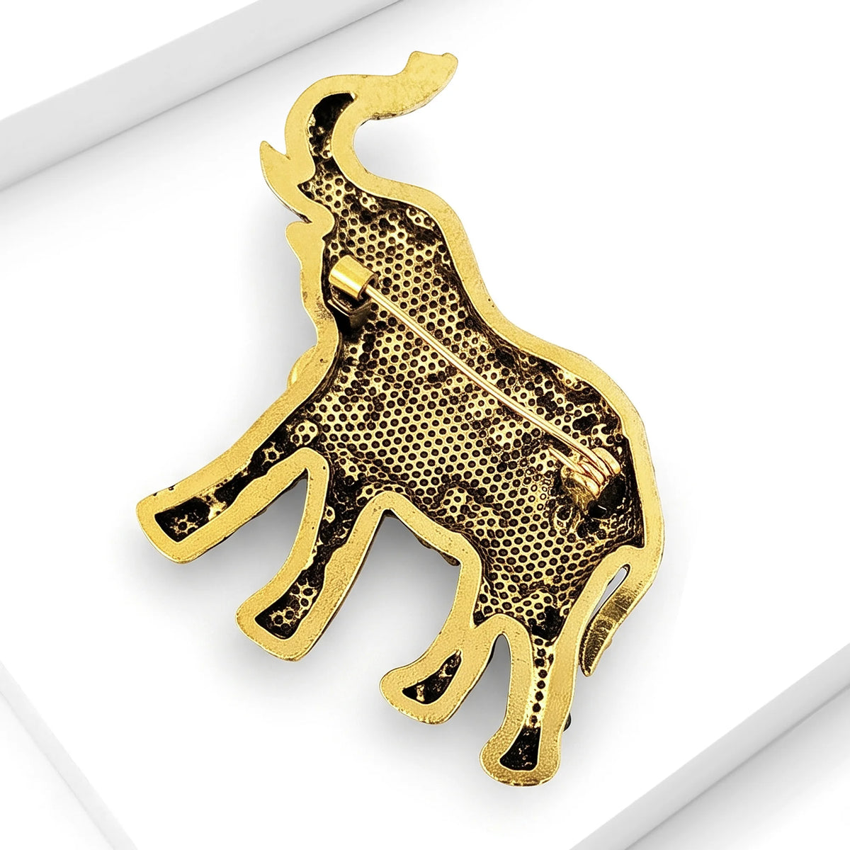 Rhinestone Elephant Brooches