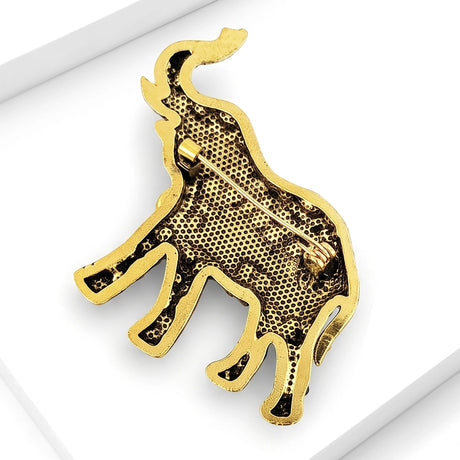 Rhinestone Elephant Brooches