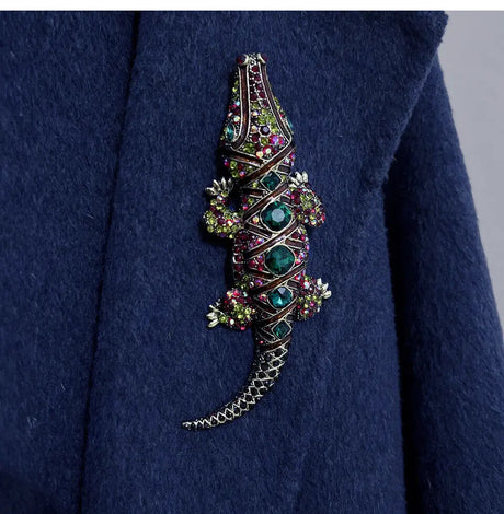 Crocodile Pendant Brooch Pin