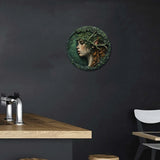 Woodland Elf Round Aluminium Metal Sign Wall Decoration
