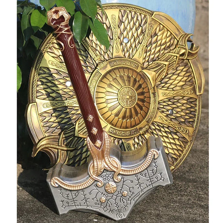 God of War Game Rubber Cosplay Props Guardian Shield Axes Blades Katana Sword