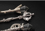 6pcs Vintage Spoons Fork Royal Style Gold Carved Coffee Tea Spoon Dessert Fork Cutlery Set