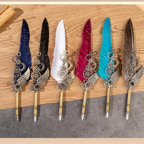 The Captain's Feather Pen Set Calligraphy Stationery Gift Box