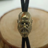 Spartan Warrior Brass Paracord Lanyard Bead Charms Dreadlock Beard Bead