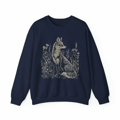 Wildflower Fox Sweatshirt Cottagecore Sweater