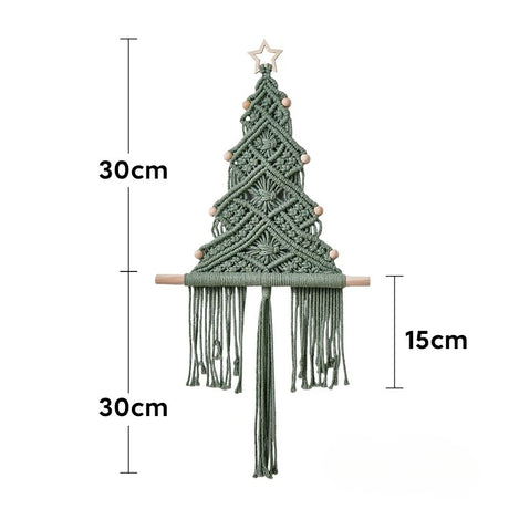 Christmas Tree Handmade Macrame Tapestry Wall Decoration