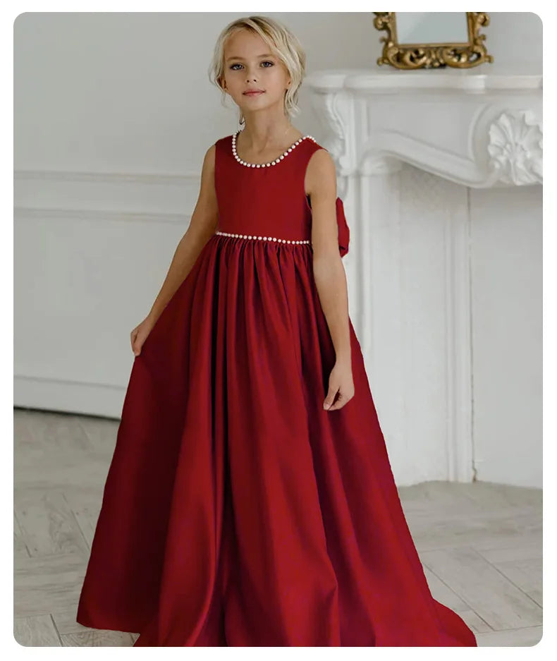 Girls' Evening Dress Children's Birthday Special Occassion Formal Dress Long Gown