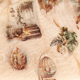 48 pieces PET and Art Paper Waterproof Transparent Boho Stickers for DIY Crafts,Scrapbooking Junk Journals