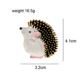 Hedgehog Enamel Brooch