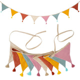 Children's Bunting 10 Triangle Flags with Tassles Party Decor Carnival Banner Garland 2.6M/8.5FT